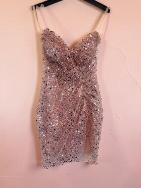 Portia & Scarlett Rose Gold Sequin Dress